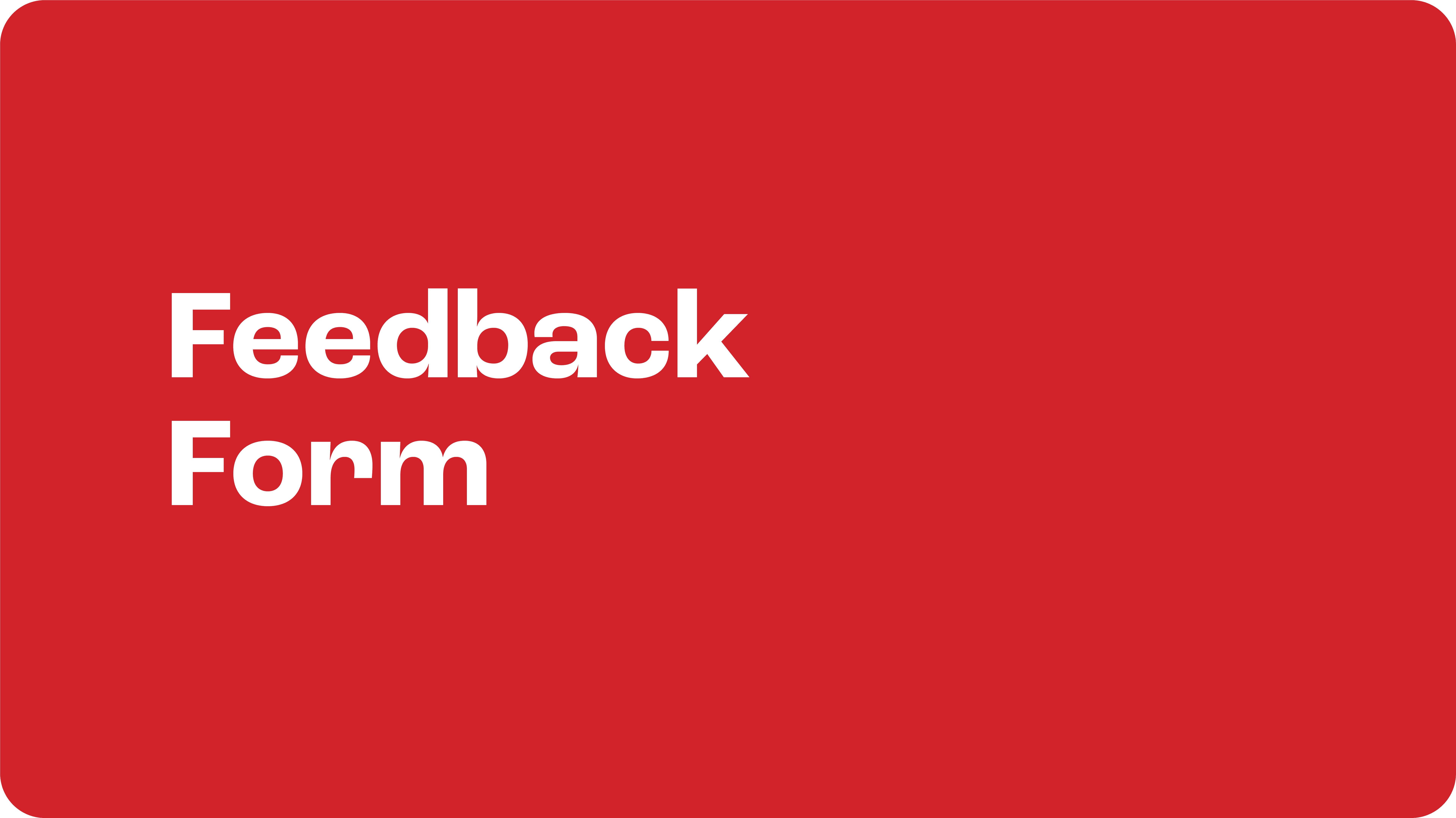 Feedback Form